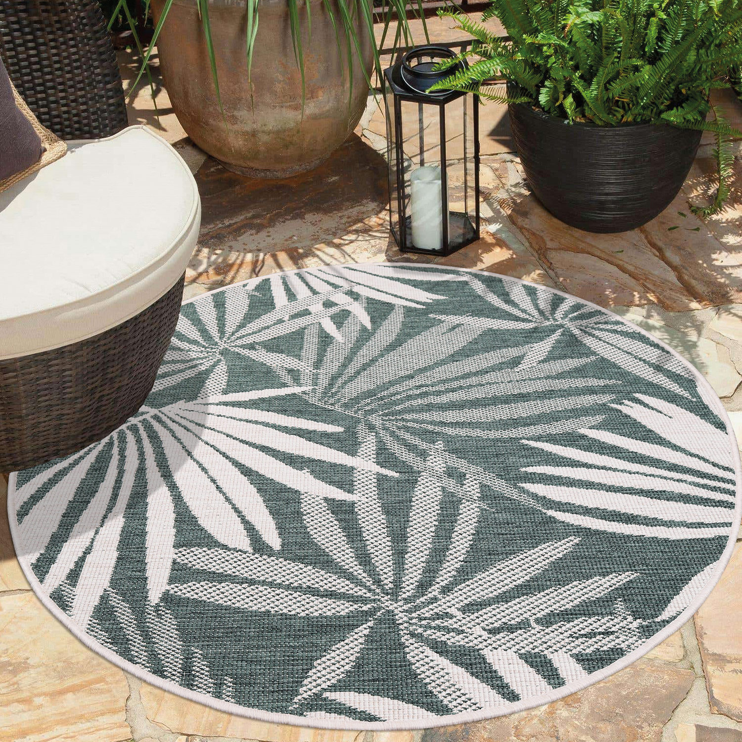 Duo Buitenkleed - Dubbelzijdig - In & Outdoor - Weerbestendig Tuinkleed - Groen