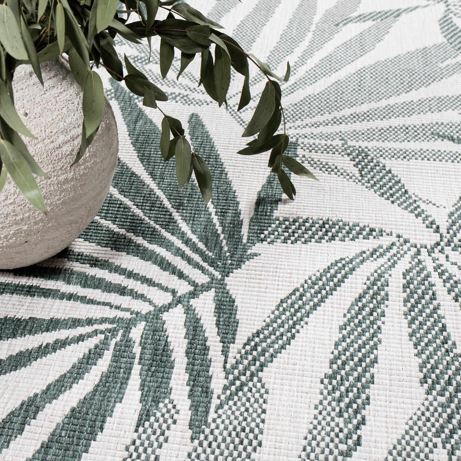 Duo Buitenkleed - Dubbelzijdig - In & Outdoor - Weerbestendig Tuinkleed - Groen