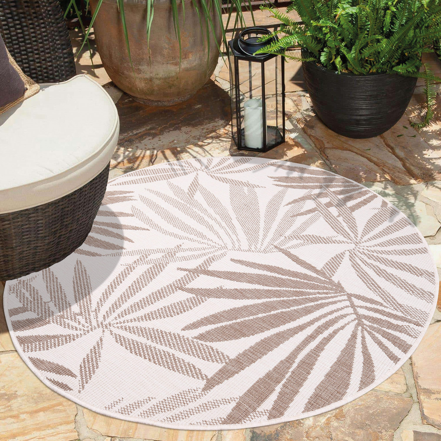 Duo Buitenkleed - Dubbelzijdig - In & Outdoor - Weerbestendig Tuinkleed - Beige