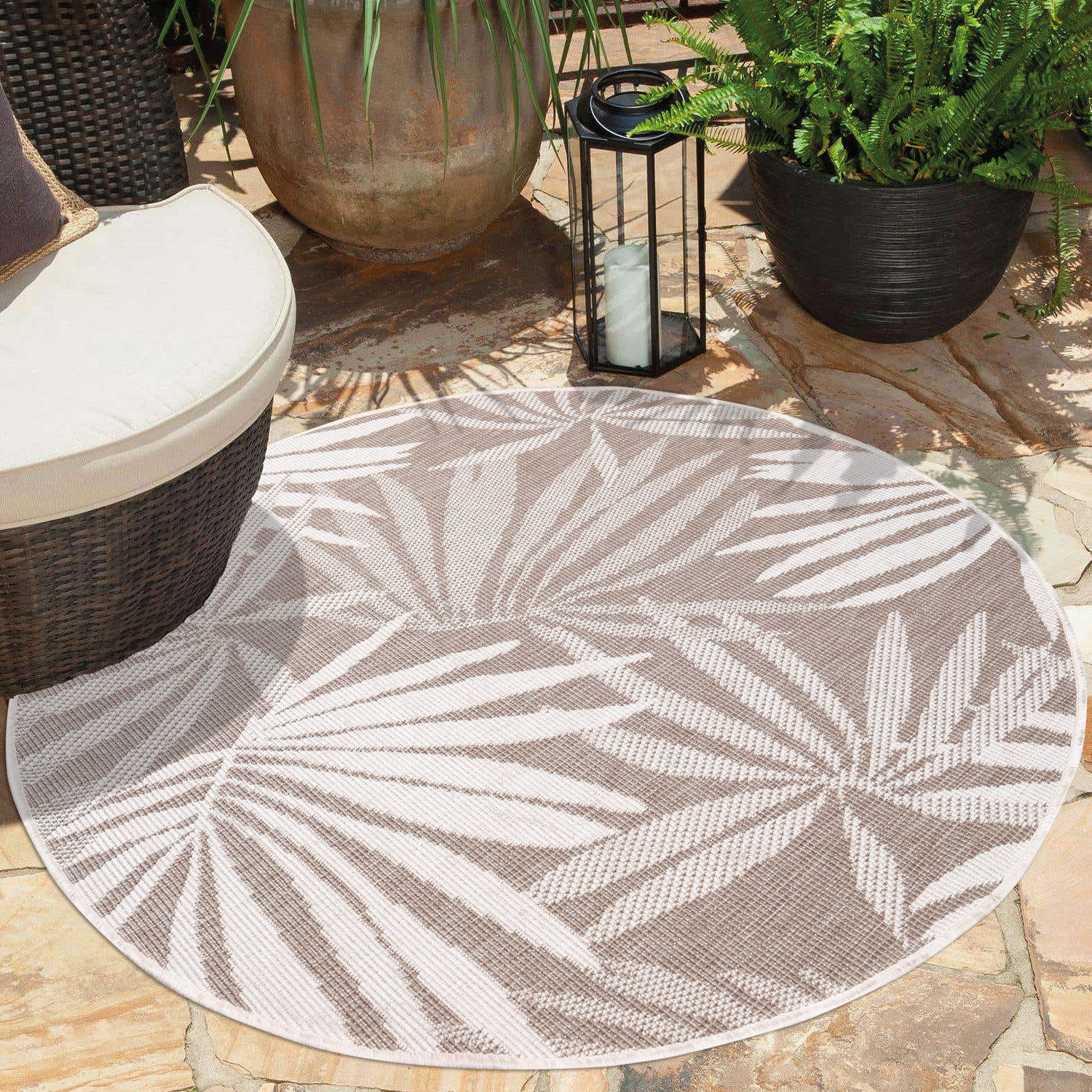 Duo Buitenkleed - Dubbelzijdig - In & Outdoor - Weerbestendig Tuinkleed - Beige