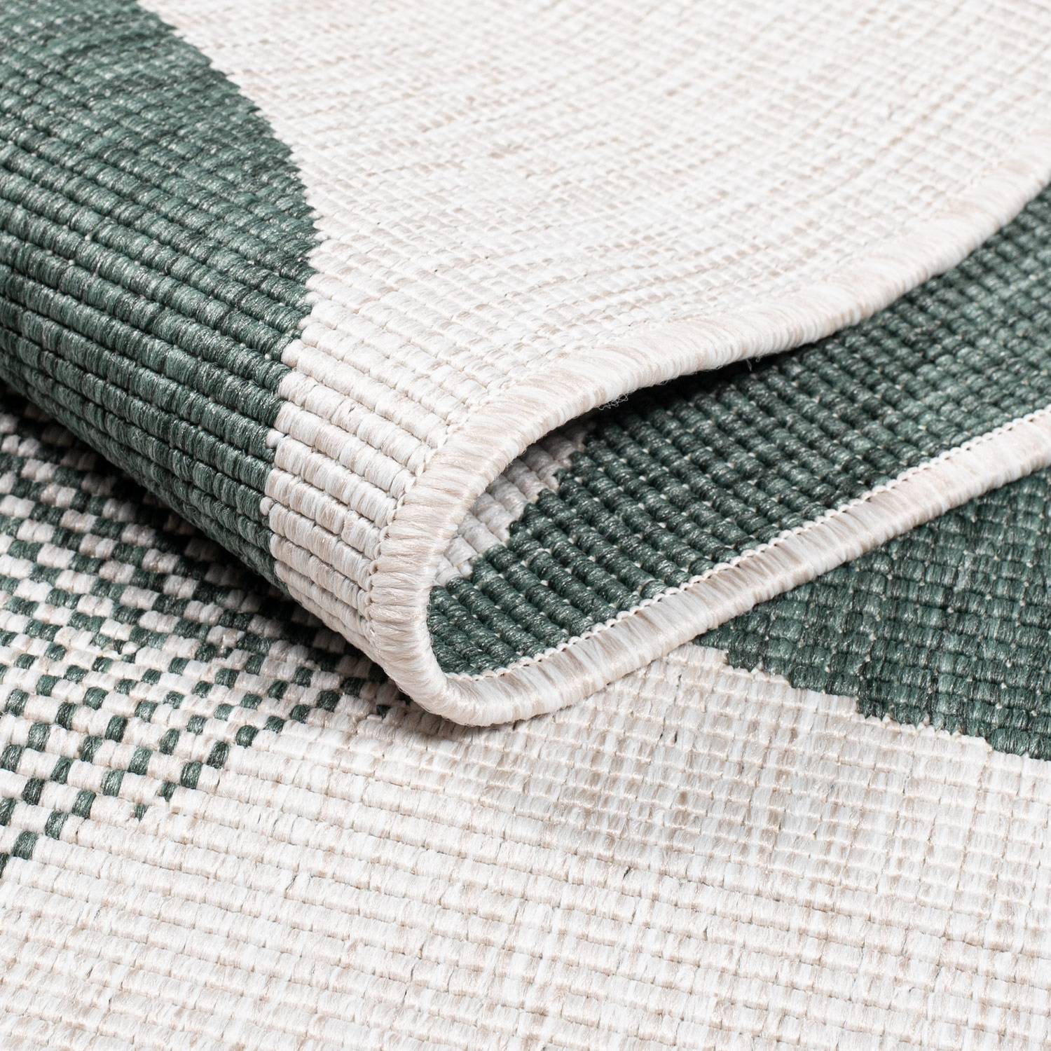 Duo Buitenkleed - Dubbelzijdig - In & Outdoor - Weerbestendig Tuinkleed - Groen