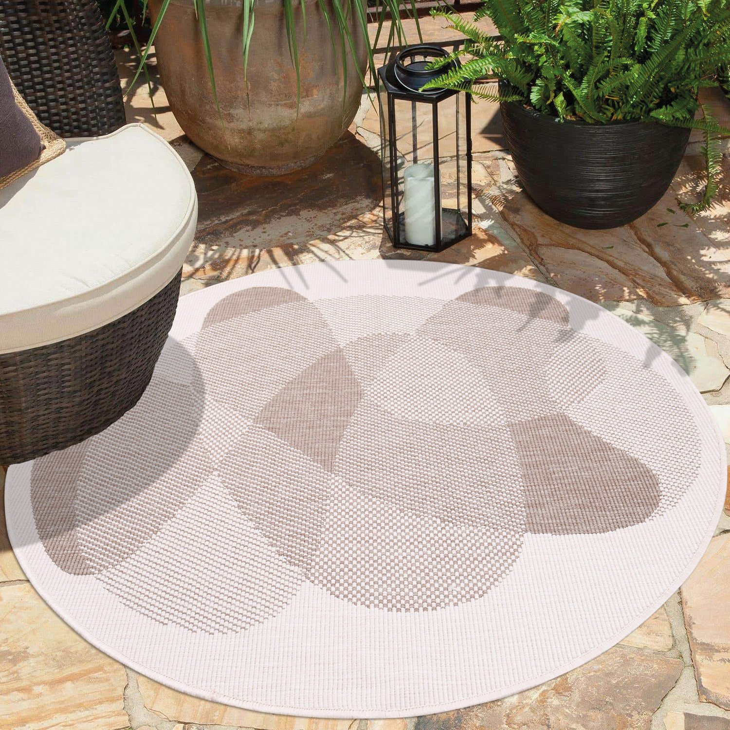 Duo Buitenkleed - Dubbelzijdig - In & Outdoor - Weerbestendig Tuinkleed - Beige