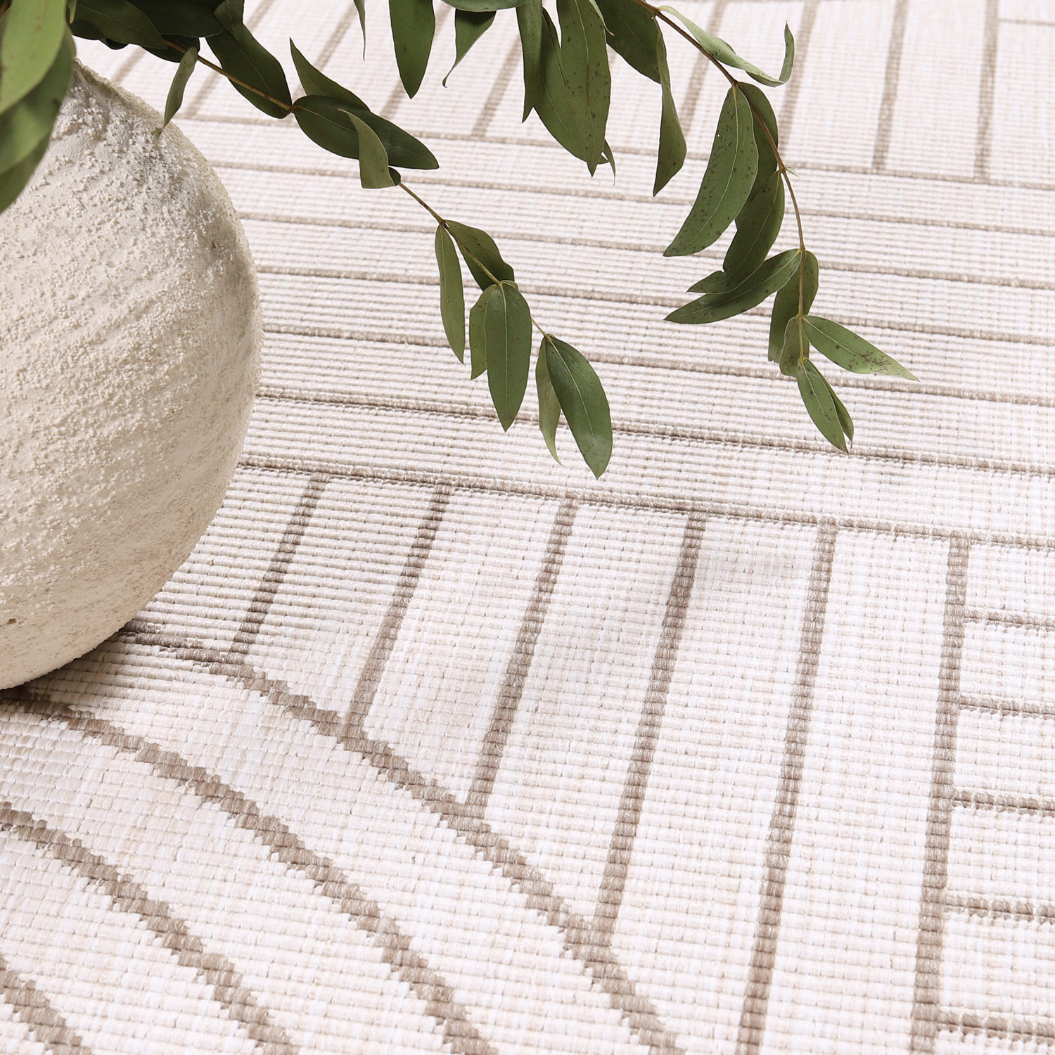 Duo Buitenkleed - Dubbelzijdig - In & Outdoor - Weerbestendig Tuinkleed - Beige