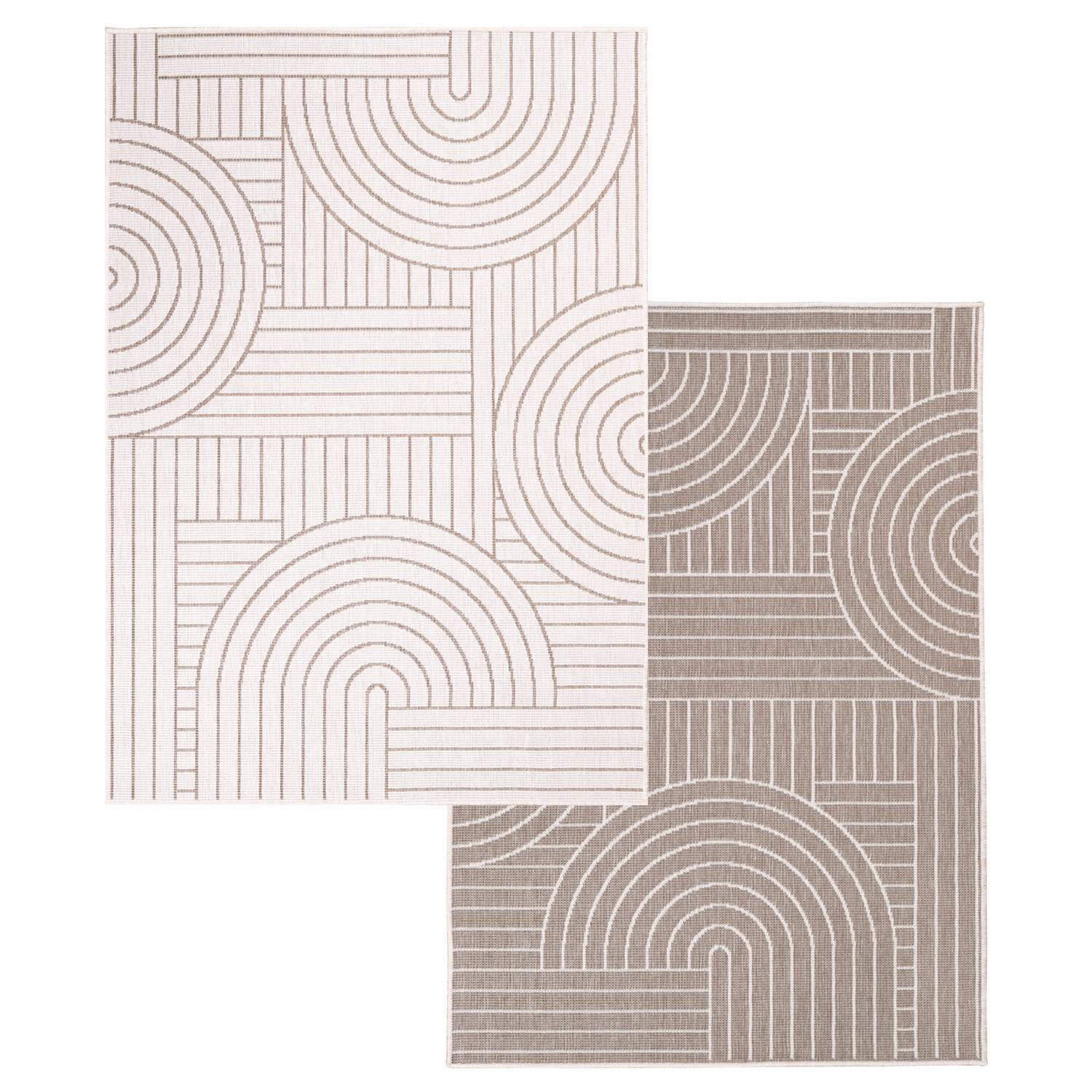 Duo Buitenkleed - Dubbelzijdig - In & Outdoor - Weerbestendig Tuinkleed - Beige