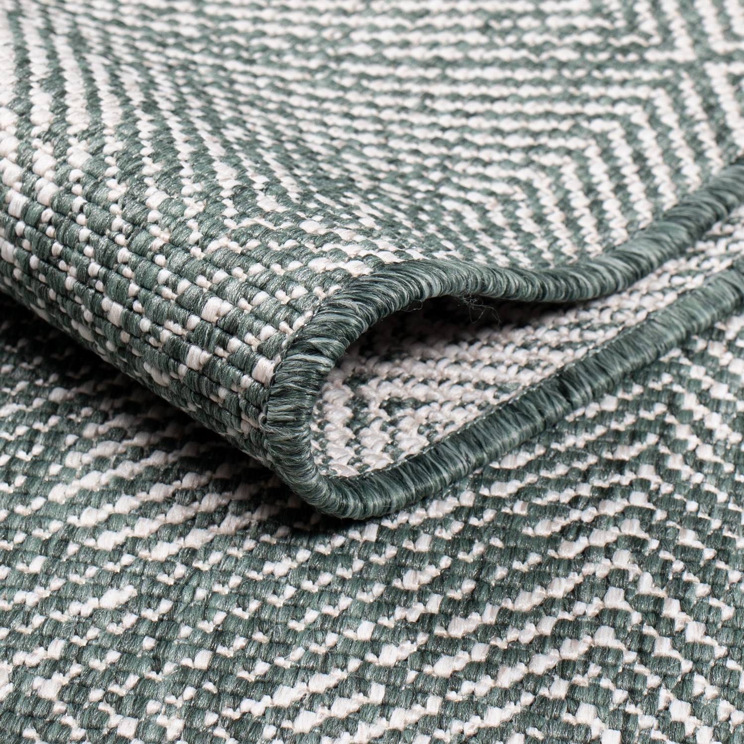 Duo Buitenkleed - Dubbelzijdig - In & Outdoor - Weerbestendig Tuinkleed - Groen