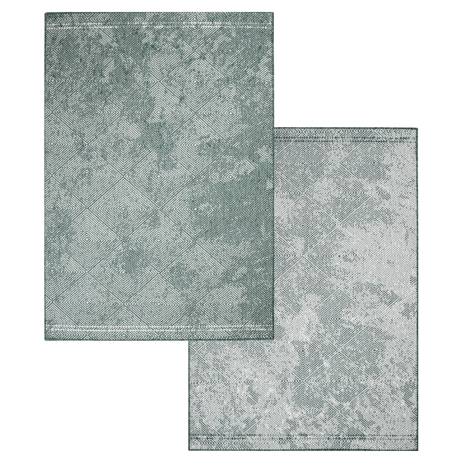 Duo Buitenkleed - Dubbelzijdig - In & Outdoor - Weerbestendig Tuinkleed - Groen