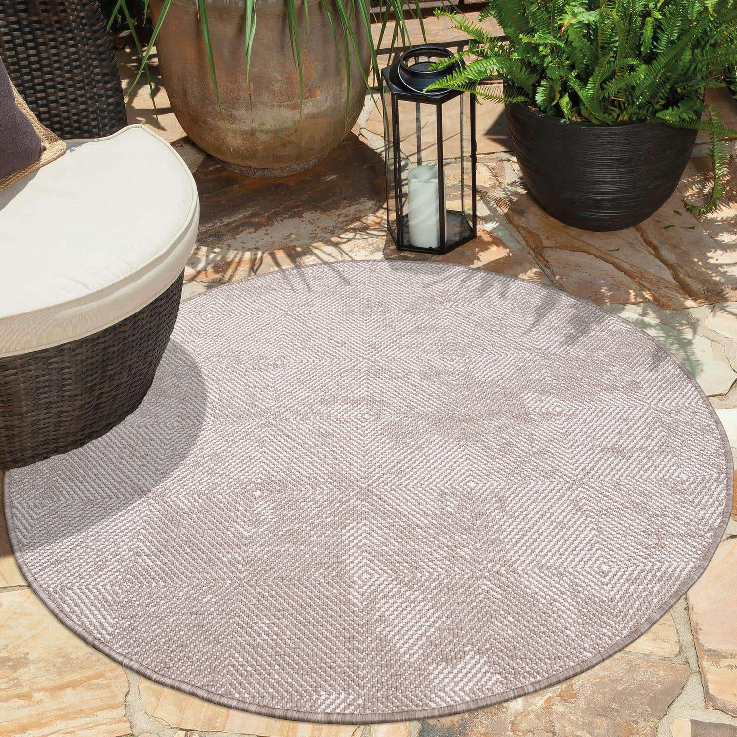 Duo Buitenkleed - Dubbelzijdig - In & Outdoor - Weerbestendig Tuinkleed - Beige