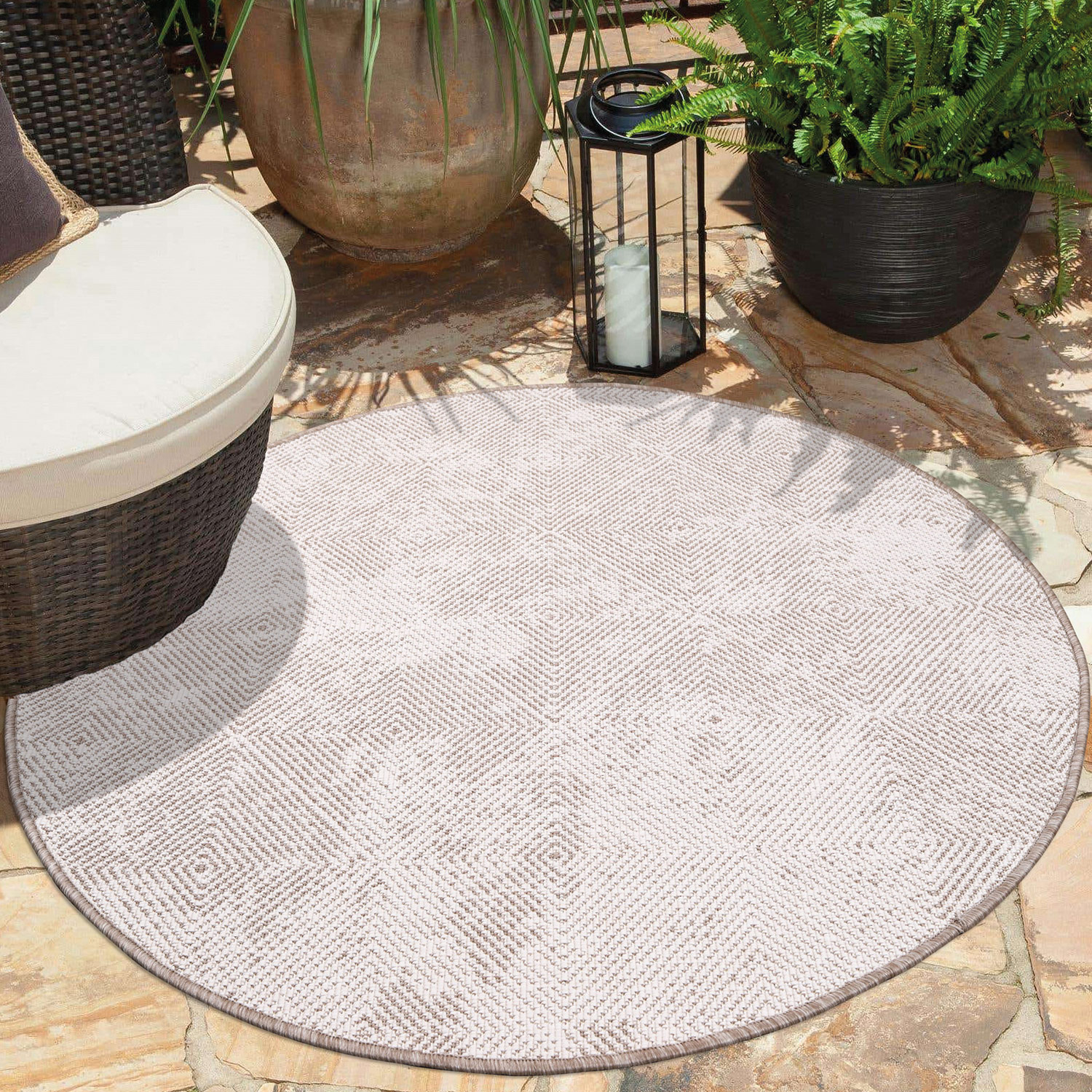 Duo Buitenkleed - Dubbelzijdig - In & Outdoor - Weerbestendig Tuinkleed - Beige