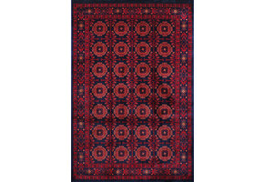 Keshan Oosters Vloerkleed - Laagpolig - Klassiek Vintage Tapijt - Blauw / Navy
