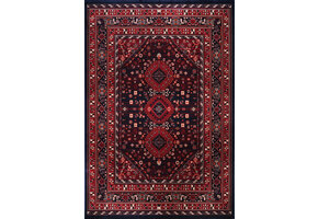 Keshan Oosters Vloerkleed Herat - Laagpolig - Klassiek Vintage Tapijt - Blauw / Navy