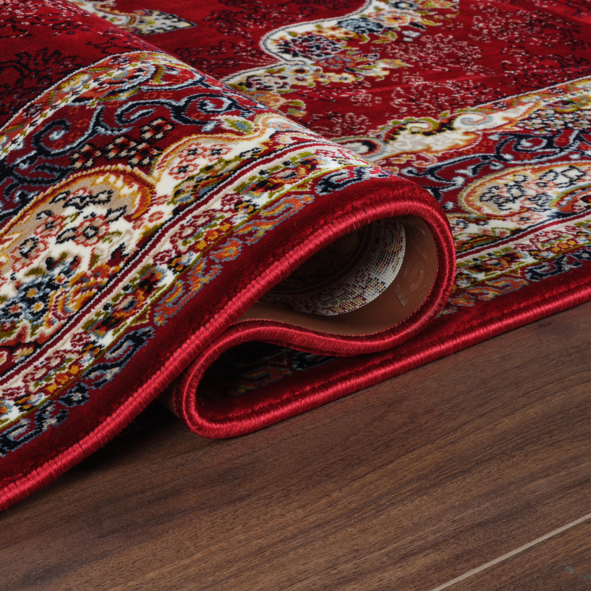 Isfahan Oosters Vloerkleed Klassiek Vintage Tapijt Rood