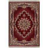 Isfahan Oosters Vloerkleed Nain - Laagpolig - Klassiek Vintage Tapijt - Rood / Multi