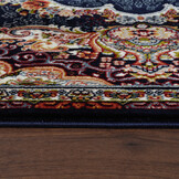 Isfahan Oosters Vloerkleed Nain - Laagpolig - Klassiek Vintage Tapijt - Blauw / Navy / Multi