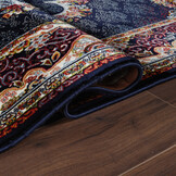 Isfahan Oosters Vloerkleed Nain - Laagpolig - Klassiek Vintage Tapijt - Blauw / Navy / Multi