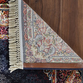 Isfahan Oosters Vloerkleed Nain - Laagpolig - Klassiek Vintage Tapijt - Blauw / Navy / Multi