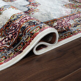 Isfahan Oosters Vloerkleed Nain - Laagpolig - Klassiek Vintage Tapijt - Creme / Multi