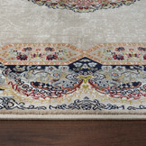 Isfahan Oosters Vloerkleed - Laagpolig - Klassiek Vintage Tapijt - Beige / Multi