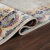 Isfahan Oosters Vloerkleed - Laagpolig - Klassiek Vintage Tapijt - Beige / Multi