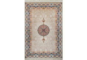 Isfahan Oosters Vloerkleed - Laagpolig - Klassiek Vintage Tapijt - Beige / Multi