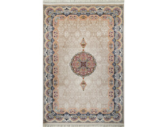 Isfahan Oosters Vloerkleed - Laagpolig - Klassiek Vintage Tapijt - Beige / Multi