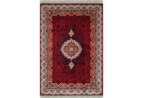 Isfahan Oosters Vloerkleed - Laagpolig - Klassiek Vintage Tapijt - Rood / Multi