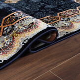 Isfahan Oosters Vloerkleed - Laagpolig - Klassiek Vintage Tapijt - Blauw / Navy / Multi