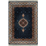 Isfahan Oosters Vloerkleed - Laagpolig - Klassiek Vintage Tapijt - Blauw / Navy / Multi