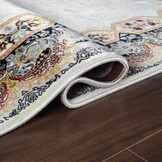 Isfahan Oosters Vloerkleed - Laagpolig - Klassiek Vintage Tapijt - Creme / Multi