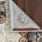 Isfahan Oosters Vloerkleed - Laagpolig - Klassiek Vintage Tapijt - Creme / Multi
