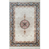 Isfahan Oosters Vloerkleed - Laagpolig - Klassiek Vintage Tapijt - Creme / Multi
