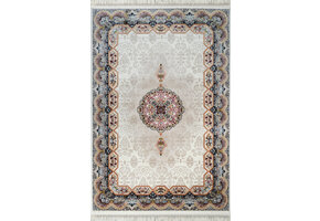 Isfahan Oosters Vloerkleed - Laagpolig - Klassiek Vintage Tapijt - Creme / Multi