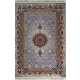 Isfahan Oosters Vloerkleed - Laagpolig - Klassiek Vintage Tapijt - Grijs / Multi