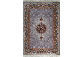Isfahan Oosters Vloerkleed - Laagpolig - Klassiek Vintage Tapijt - Grijs / Multi