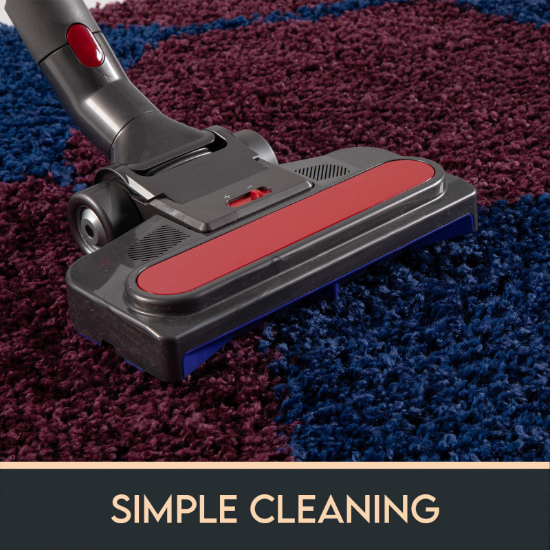 Fun Voetbal Kinderkamer Rond Vloerkleed Hoogpolig Blauw Paars