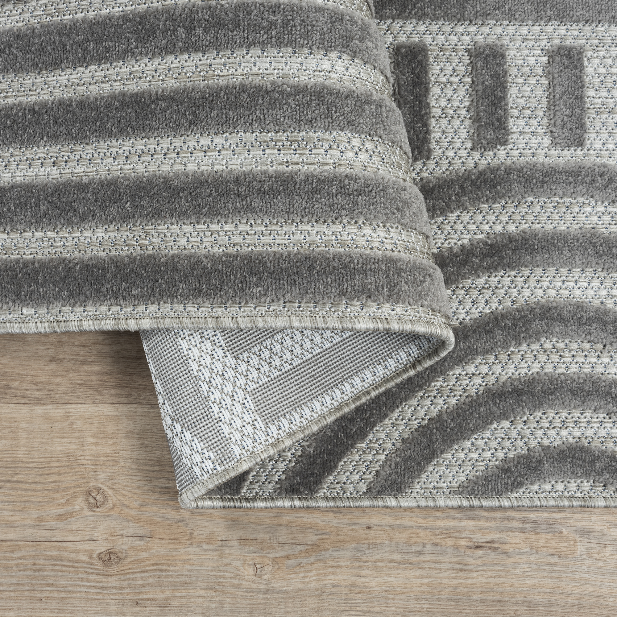 Berlin Outdoor - Japandi - Grijs - Buitenkleed Tuin - Weerbestendig -