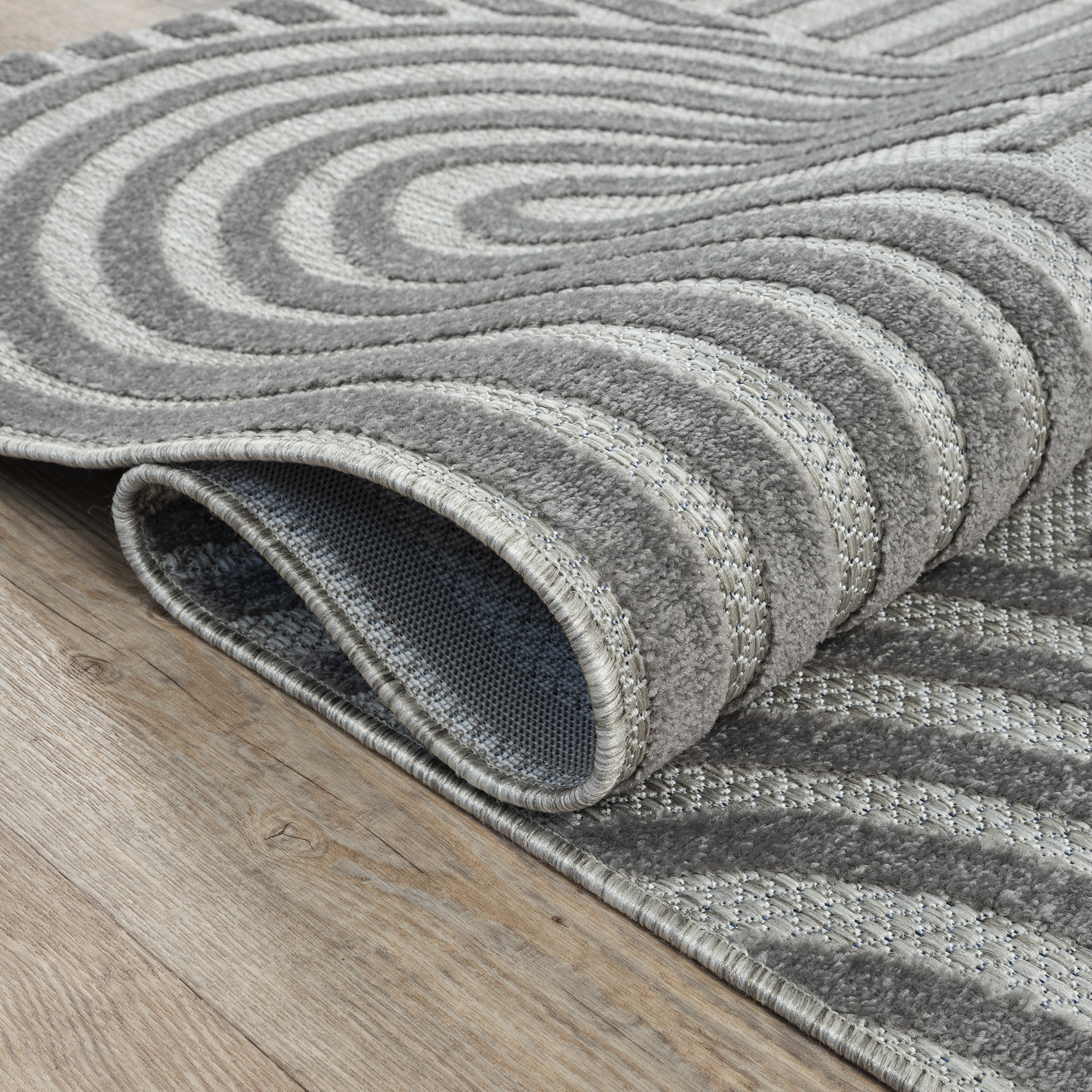Berlin Outdoor - Japandi - Grijs - Buitenkleed Tuin - Weerbestendig -