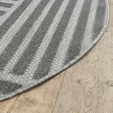 Berlin Outdoor - Japandi - Rond - Grijs - Buitenkleed Tuin - Weerbestendig -