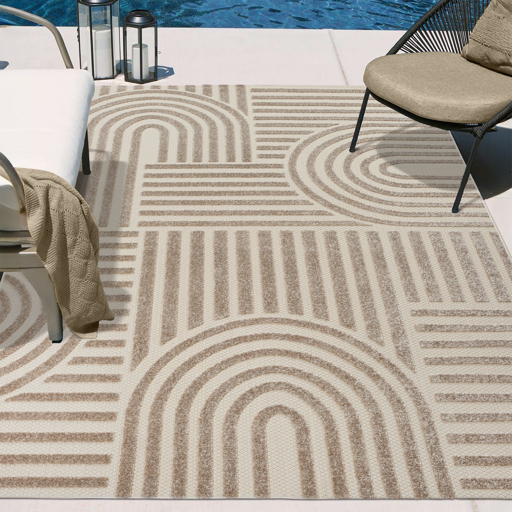Berlin Japandi Buitenkleed Beige