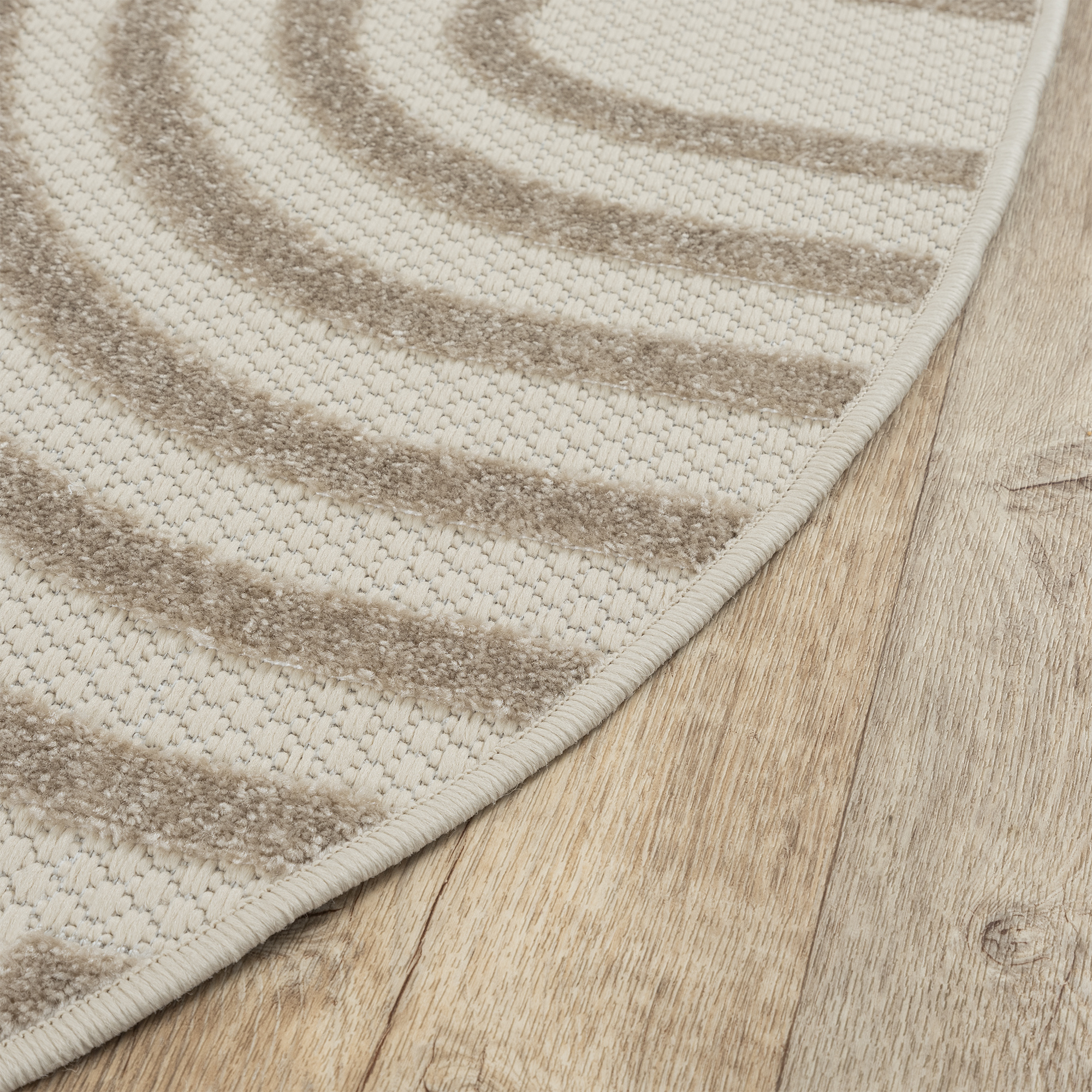 Berlin Japandi Rond Buitenkleed Beige