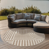 Berlin Japandi Rond Buitenkleed Beige