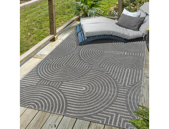 Berlin Outdoor - Japandi - Grijs - Buitenkleed Tuin - Weerbestendig  -