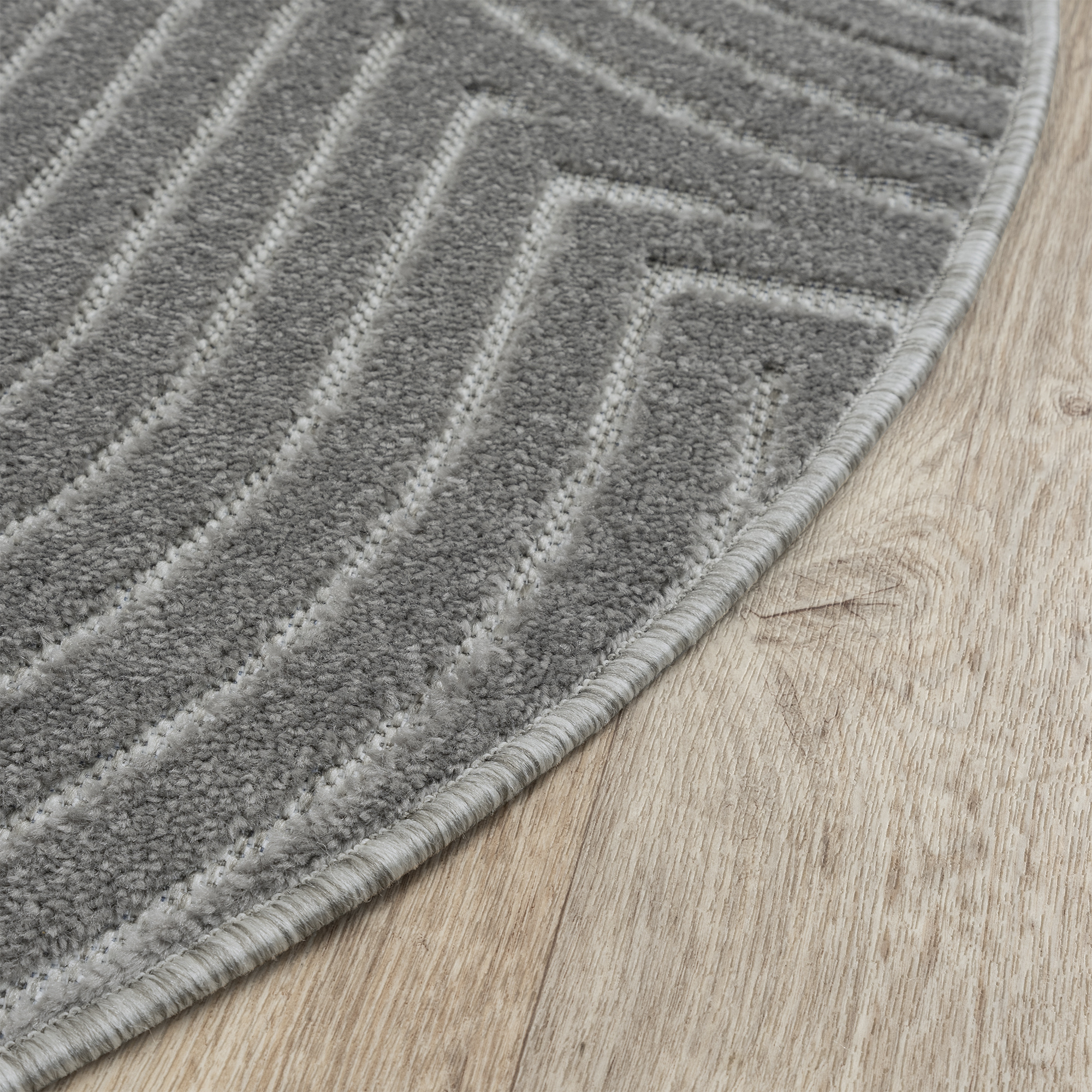 Berlin Outdoor - Japandi - Rond - Grijs - Buitenkleed Tuin - Weerbestendig -