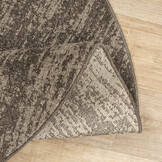 Relax Oslo - Laagpolig Effen Vloerkleed - Rond - Modern Tapijt - Bruin