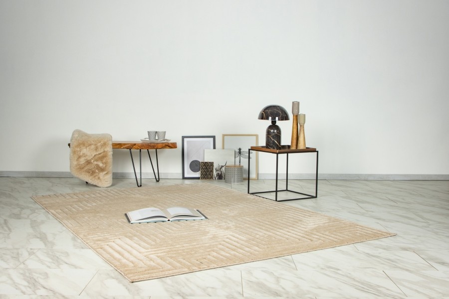 Viva Indoor & Outdoor - Japandi Buitenkleed - Effen Vloerkleed Tuin - Beige