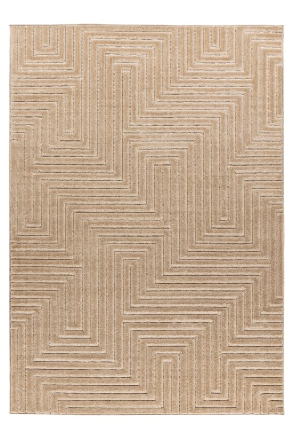 Viva Indoor & Outdoor - Japandi Buitenkleed - Effen Vloerkleed Tuin - Beige