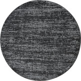 Relax Oslo - Laagpolig Effen Vloerkleed - Rond - Modern Tapijt - Zwart Grijs