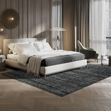 Relax Oslo - Laagpolig Effen Vloerkleed - Modern Tapijt - Zwart