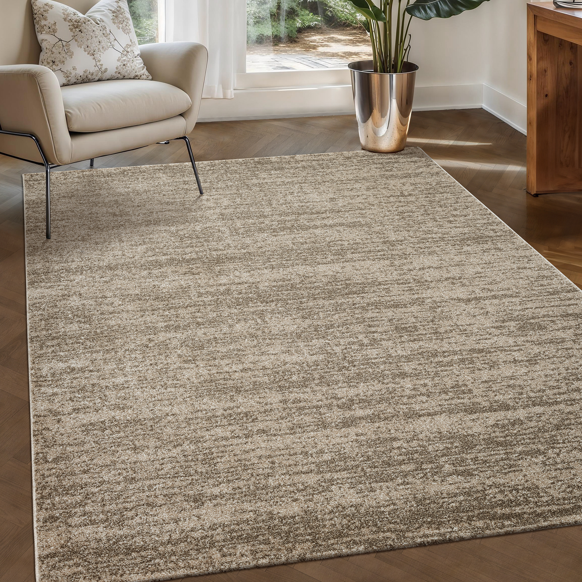 Relax Oslo - Laagpolig Effen Vloerkleed - Modern Tapijt - Beige
