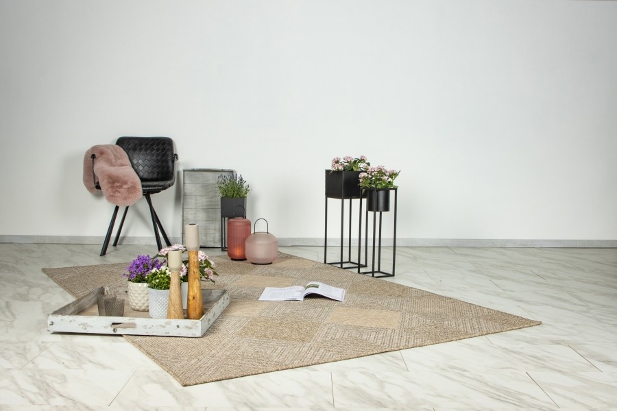 Costa Buitenkleed - In & Outdoor - Weerbestendig Tuinkleed - Sisal- Beige