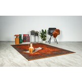 Luxury Picasso Art Elysee Laagpolig Velvet Vloerkleed Terracotta